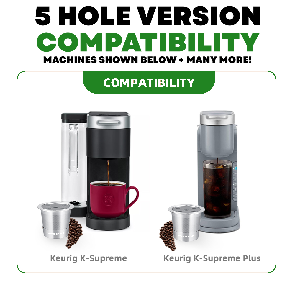 Refillable K Cups Stainless Steel Reusable Keurig Pods Eco-Friendly K-supreme Plus