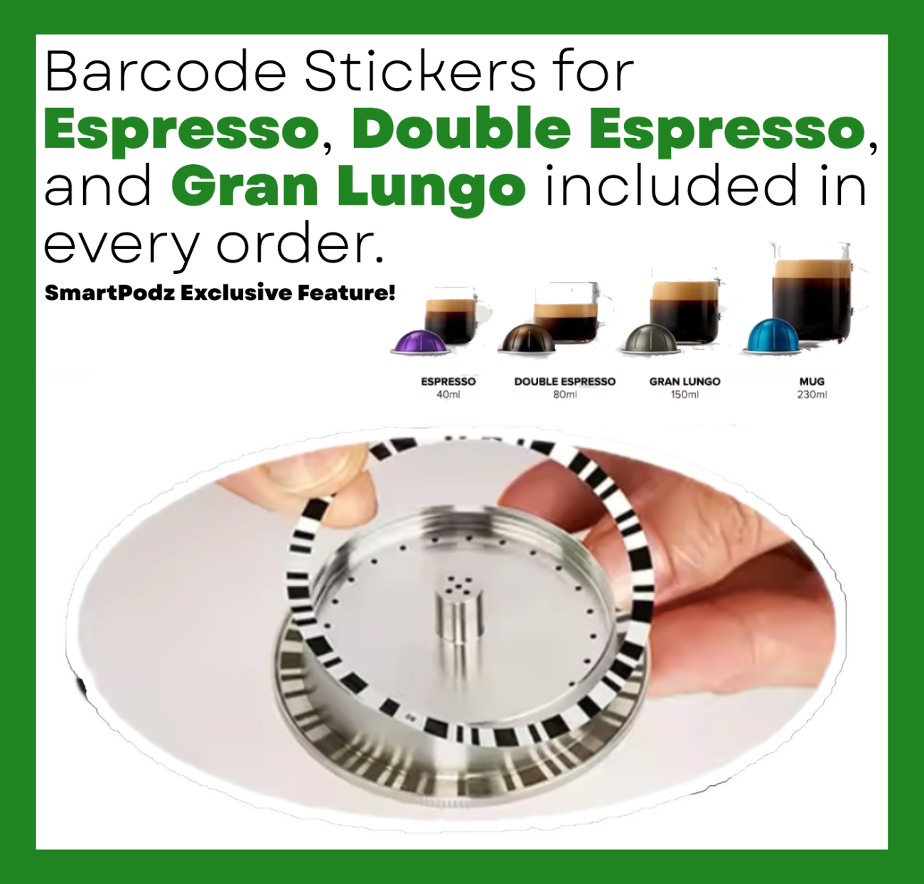 SmartPodz Starter Pack - Reusable Nespresso Vertuo Pods