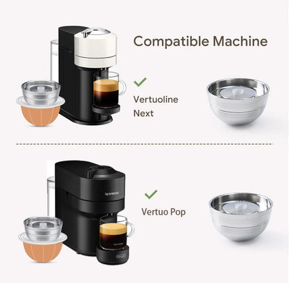 Reusable Nespresso Pods Stainless Steel Vertuo Next Pop
