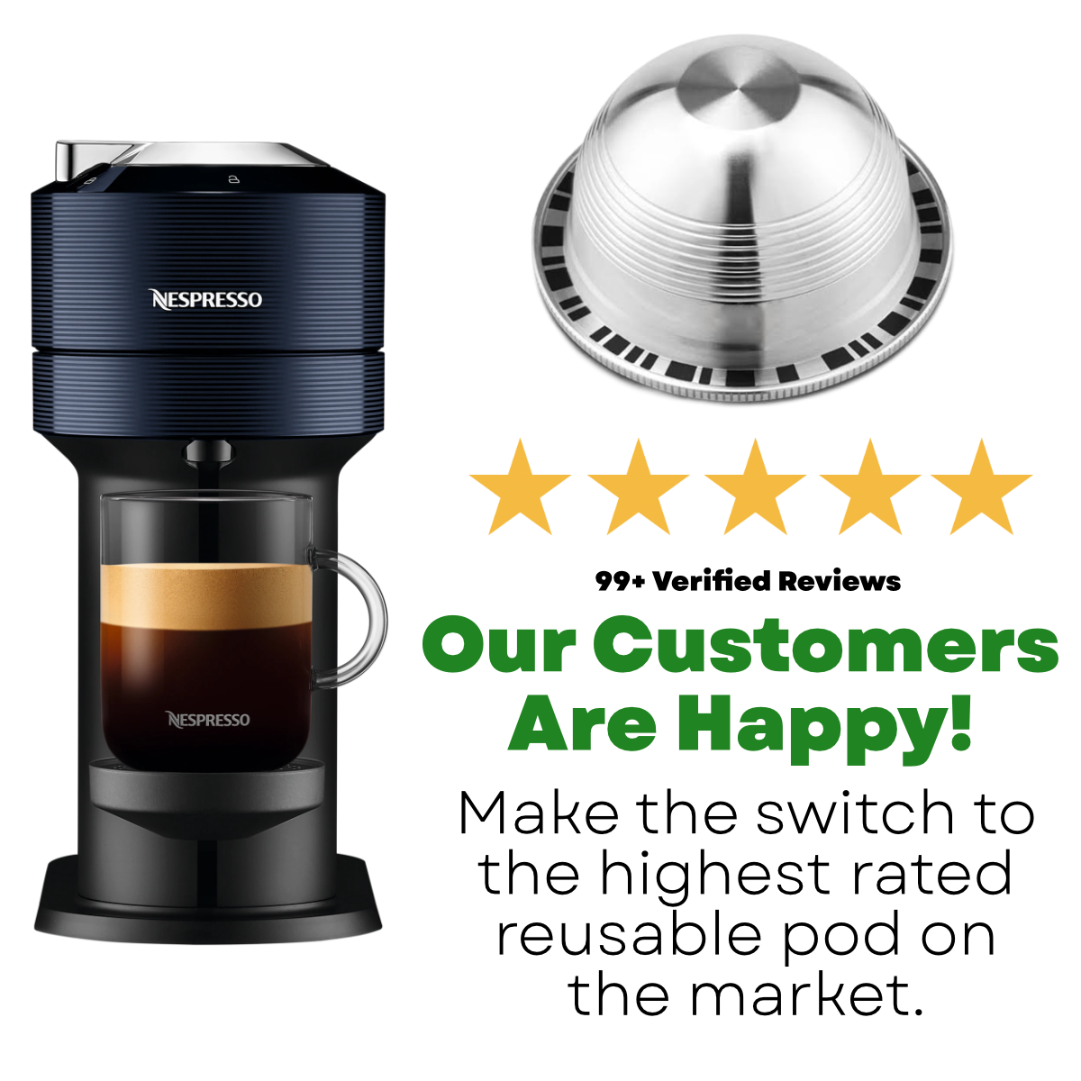 Reusable Nespresso Vertuo Pod Holder and Filling Station